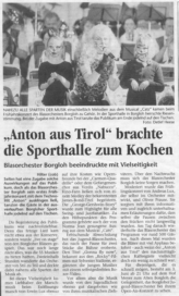 Presseartikel vom Auftritt
mit dem "Borgloher Blasorchester"
Photo: Norma Jean (Mitte)
